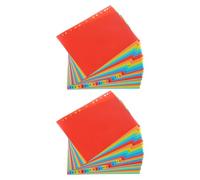 2 Set Divisori per Raccoglitori A4 Numerati 1-31 in Plastica PVC Rossa | Schede Inseribili a 11 Fori, Navigazione Rapida tra Sezioni, per Schedari e Archivi Domestici
