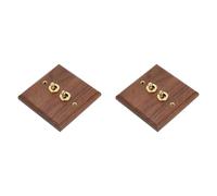 2 Set Doppio Interruttore A Levetta Dimmer Luce Retro Strumenti di Riparazione del Pannello per Montaggio A Parete in Legno di Noce con Vite in Ottone per Lampade Torchiere