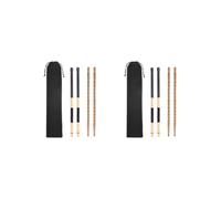 2 set Drum Stick Superficie Antiscivolo Buona Decorazione Tamburi Forniture Professionale Percussione Parte per Principianti Dimensioni Compatte Asta di Legno