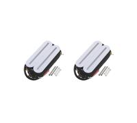 2 set Dual Rail Bridge Pickup Con 4 Fili Bobina di Rame Bassi Humbucker Sostituzione Pickups Ukulele Raccordi Bianco Bridge Pickup