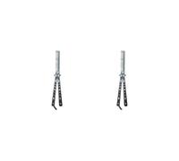 2 set elegante farfalla pettine trimmer capelli spazzola tasca pettini per allenamento campeggio escursionismo pratica acciaio stile A