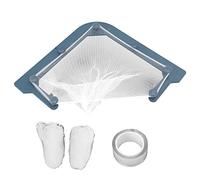 2 Set Filtro Portafiltro Triangolare 21 x 21 x 2cm Filtro per Lavello ad Angolo con 100 Pezzi di Sacchetto per FiltroLavello Filtro per Lavello ad Angolo Rifiuti della Cucina Rimasti(Blu)