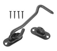 2 Set Gancio per Finestra in Acciaio Inox Nero, Chiavistello | Porte e Cancelli, Connessione Stabile e Privacy, Stile Semplice, Pratico, Sicurezza Familiare