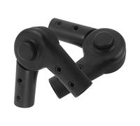2 Set Giunto Angolare per Carrello Pieghevole, Plastico, Nero, 22 MM | Connettore della Maniglia di Spinta, Ricambio per Trolley e Passeggino, Supporto Stabile e Regolabile