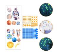 2 set Glow in the Dark Star Planet Astronaut Wall Decalcomanie Adesivo per