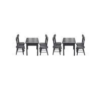 2 set in miniatura tavolo da pranzo sedia set fingere gioco mobili giocattoli per il tempo di gioco interattivo Style1