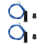2 set interruttore magnetico incassati AC220V Iron NC Sensore della porta della porta della porta cablata Interruttore per il controllo dell'accesso del di allarme
