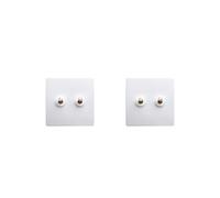 2 Set Interruttore Pulsante A Parete Presa Leva Toggle Control Bianco Miglioramento Antico Casa Lampada Pannello Lampada Accessorio Connettore di Alimentazione 2 Tipo 2