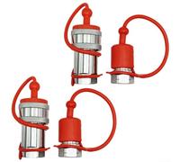 2 Set ISO5675 Accoppiamento rapido idraulico Trattore Connettore Acciaio al Carbonio Raccordi Idraulici Con Protezione antipolvere NPT1 Per Impianti Idraulici Sistema Valvola Automatico (NPT1/4)