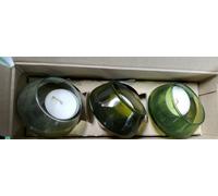 2 set Leonardo di 3 portalumini galleggianti , conf con tre sfumature di verde