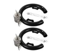 2 Set Lucchetto Bici Circolare Multiuso Portatile in Acciaio Inox | Antigraffio e Resistente All'usura, per Mountain Bike e Scooter, Adatto a Portapacchi e Maniglie
