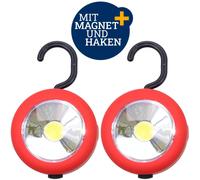 2 Set Luce LED Magnet Con Gancio Torcia Da Lavoro Fai Da Te Rosso Werkstatt