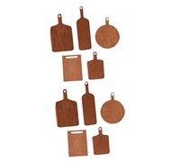 2 Set Mini Tagliere Giocattoli Asse Miniature Tavole Lavagna Mini Artigianato Domestico Piccolo Tagliere Decorativo Tagliere in Miniatura in Legno Di Legno Light Brown 5 Pezzi * 2 PRETYZOOM