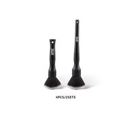 (2 set neri)SPTA 2 pezzi Spazzola per la pulizia degli interni auto ultra morbida con setole sintetiche