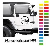 2 set numero di partenza 40 cm numero a scelta adesivo pellicola auto...