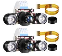 2 Set per Fotocamera Raspberry PI Webcam 1080P 5MP OV5647 Videocamera con Sensore IR per Visione Diurna e Notturna Regolazione di Messa a Fuoco per Raspberry Pi RPi 4 3 B B+ 2B 3 2 1