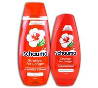 2 Set per la cura dei capelli Schauma Stronger for Longer 400 ml shampoo + 250 ml balsamo