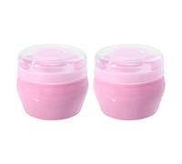 2 Set Piumino da Cipria per Bebè Rosa, Soffice Tondo in Fluff e Pp | Applicazione Manuale della Polvere, Distribuzione Uniforme, Adatto Dopo Bagno