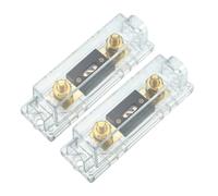 2 Set Portafusibili per Auto con Fusibili ANL 80A in Plastica e Metallo