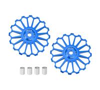 2 Set Puleggia Deragliatore Bici 16T con Cuscinetti Ceramici, Blu per Shimano