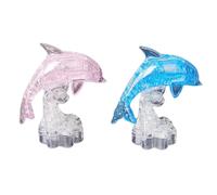 2 Set Puzzle 3D Puzzle di Cristallo Artigianato Delfino Kit Modello Non