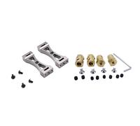 2 Set RC Car Part: 1 Set Metal Bracket & 1 Set 5mm to 12mm Brass Combiner Wheel Hub Hex Adapter