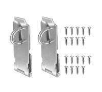 2 Set Resistente Capanno Blocco Serratura Acciaio Inox Sicurezza Hasp per