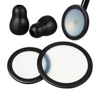 2 Set Ricambi Stetoscopio Nero in Pvc Membrana Integrata