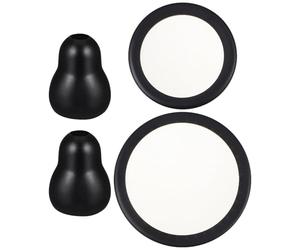 2 Set Ricambio Fonendo Accessori Fonendoscopio Auricolari Nero PVC | Stethoscope, Stethoscope Ear Tip, Stethoscope Spare Parts, Comforte e Suono, per Uso Veterinario