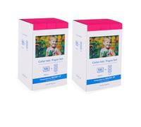 2 Set Ricambio per Canon Selphy 3115B001(AA) KP-108IN Carta e Cartucce