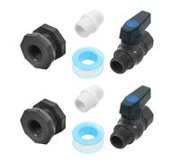 2 Set Rubinetto Per Canna Pioggia Raccordi Tubi Giardino Tocca D'acqua