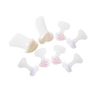 2 Set Separatori Dita in Silicone Riutilizzabili a Forma di Cuore | Design Liscio senza Bave, Controllo Sbavature, Adatti a Manicure Casalinghe e Saloni Professionali