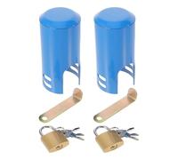 2 Set Serratura per Rubinetti da Giardino Resistente alle Intemperie | Installazione senza Attrezzi Facile, Protezione Antifurto per Valvole Acqua e Raccordi Tubo Giardino