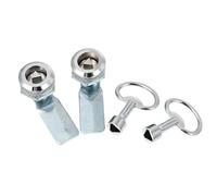 2 Set Serratura Triangolare per Armadio Elettrico, Sicurezza | Lega di Alluminio e Zinco, Colore Argento, Resistente All'usura, per Scatola Armadietto Metallico