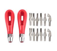 2 Set Set Coltelli da Intaglio per Blocchi di Legno, Kit per Scolpire Belle Arti per Bambini Principianti, Strumento per Intagliare il Legno, Acciaio Inossidabile in plastica, 6