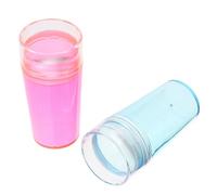 2 Set Sigillo per Manicure in Silicone Raschietto Grande | Salone e Casa, Semplice da Usare e Comodo da Impugnare, Colore Fluorescente Manico