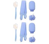 2 Set Spazzola Da Bagno Spugna Da Bagno Asciugamani Per La Pulizia Cinturino Esfoliante Posteriore Asciugamani Esfolianti in Luffa Abito Manico Lungo Nylon Soffione