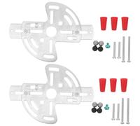 2 Set Staffa di Montaggio in Metallo Argento con Vite e Dado | Supporta Materiali Misti da Parete, Installazione Rapida, Resistente a Ruggine e Usura, per Lampade e Cartongesso