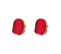 2 set Strike Round Pad Coaching PU Boxe Karate Boxe Curvo Focus Punching Mitts Rosso