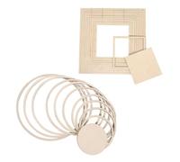 2 Set Strumento di Formatura per Ceramica in Legno, Guida Circolare | Laboratorio e Fai da Te, Tracciato Concentrico Montaggio a Sezioni, Bordi Levigati Color Kaki