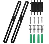 2 Set Supporti per Cassetta Postale da Recinzione, 280x24mm, Nero