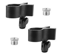 2 Set Supporti Per Microfono Neri, Supporto Per Microfono Regolabile, Strumento Di Montaggio Per Microfono, Accessori Per Microfono