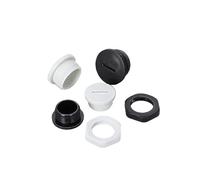 2 Set Tappi di Chiusura Impermeabili in Plastica, M10-M63 PG7-PG63 Nylon Tappo Filettato con Guarnizione, Vite di Tenuta Testa Tonda Intagliata, Nero/Bianco(White,M63*1.5)