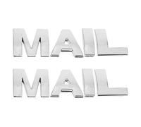 2 Set Targa per Cassetta Postale Lettere, in Lega di Zinco Argento | Uso Versatile, Alta Visibilità, Installazione Semplice, Resistente alle Intemperie, per Gestione Proprietà e Aree