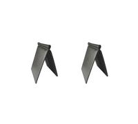 2 Set Uomo Slim Bifold Portafoglio Portatile Tasca Anteriore Breve PU Borsa Porta Carte di Credito Clip Dollaro Nero
