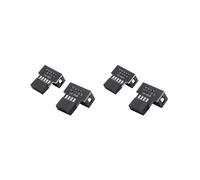 2 Set USB 2.0 10 Pin 9 Pin Angolato da 90 Gradi Verso L'Alto e Verso il Basso per Adattatore di Estensione Della Scheda Madre