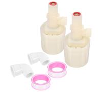 2 Set Valvola Galleggiante per Serbatoio 1/2, Plastica | Controllo Livello Acqua, Riempimento e Arresto Automatico, per Abbeveratoio Plastico e Vasca Bestiame Colore Casuale