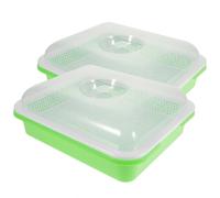 2 set vassoio a germogli utili vassoi di stoccaggio di grano sano senza terreni