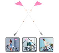 2 Sets Accessori Per La Bici Bandiera Delle Biciclette Sicurezza
