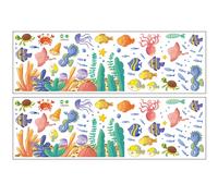 2 Sets Adesivi Da Muro Decorativi Decalcomanie Parete Rimovibili Murali Bagno